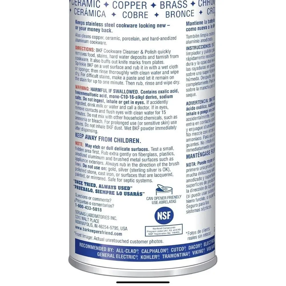 Bar Keepers Friend Superior Cookware Cleanser Polish Cleaner Powder,‎ 12 Ounce